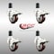 Service Caster 3.5 Inch 316SS Maroon Poly Swivel 1-5/8 Inch Stem Caster Set Lock Brake SCC SCC-SS316TTLEX20S3514-PPUB-MRN-158-4 - alternate 4
